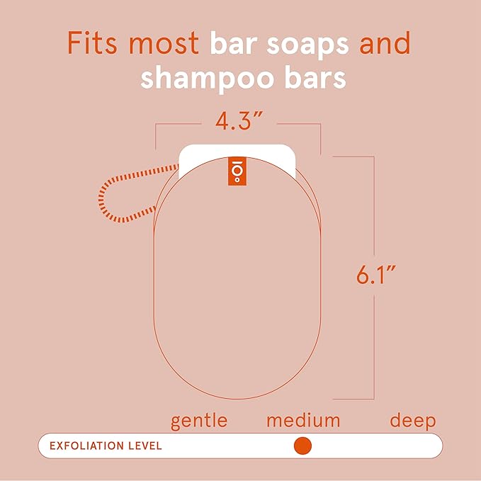 Cleanlogic Bath & Body Exfoliating Soap Saver, Exfoliator Scrubber Pouch, Daily Skincare Routine for Smooth Clean Skin, Assorted Colors, 3 Count Value Pack