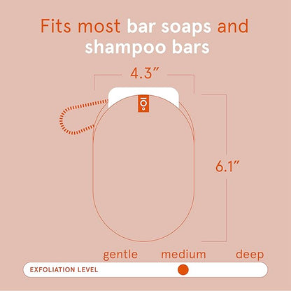 Cleanlogic Bath & Body Exfoliating Soap Saver, Exfoliator Scrubber Pouch, Daily Skincare Routine for Smooth Clean Skin, Assorted Colors, 3 Count Value Pack