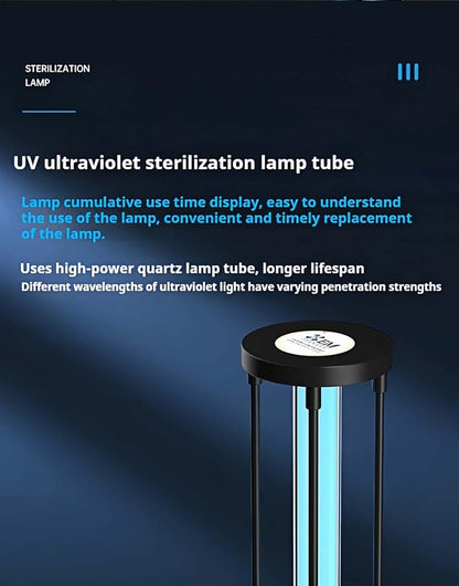 UV Light with Ozone,Wireless Remote Control & 3 Timer SettingsUV Lamp with 4 Quartz Tubes for 360° Coverage,Home Office Restaurant Hotel-Use When Unoccupied (US-007/55W-T)