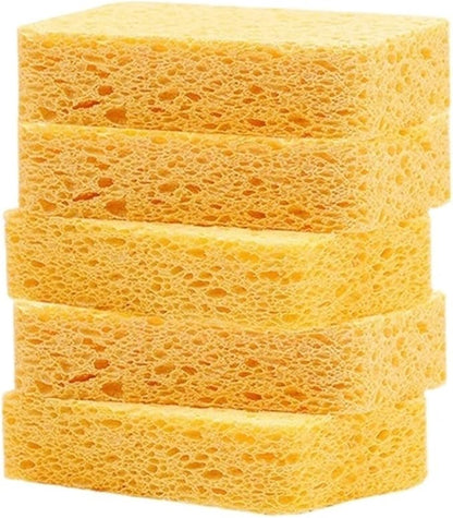 Kitchen Wood Pulp Magic Sponge Eraser For Washing Dishes Cooktop Tableware Pan For Home Cleaning Tools(5 Pcs)