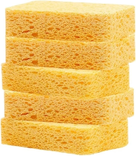 Kitchen Wood Pulp Magic Sponge Eraser For Washing Dishes Cooktop Tableware Pan For Home Cleaning Tools(5 Pcs)