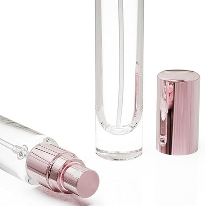 5 Pack of 10ML Portable Perfume Travel Refillable, Glass Perfume Bottle Set, Empty Atomizer Sprayer for Perfume Cologne Dispenser, Sample Perfume Bottles with Refill Tool