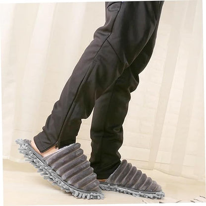 Unisex Microfiber Slippers,Floor Cleaning Mop Slippers,Detachable Washable Mop Shoes,Silent Mopping Slippers for Women Men/Size 42-44