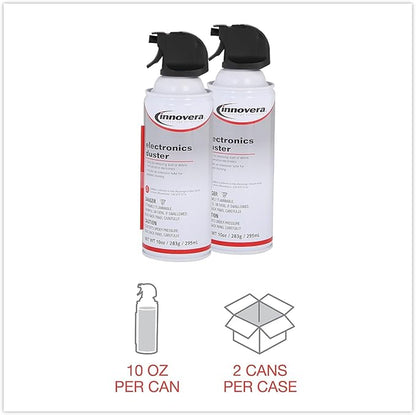 Innovera IVR10012 10 oz. Compressed Air Duster Cleaner (2/Pack)