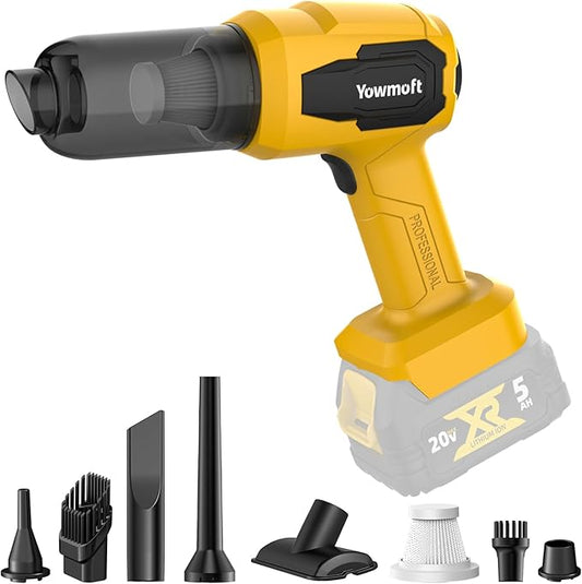 3 in 1 Handheld Car Vacuum Compatible with Dewalt 20V Battery with 21000pa Strong Suction, Handheld Vacuum Cordless & Blower with 200W Brushless Motor, Mini Vacuum Cleaner for Car, Home (No Battery)