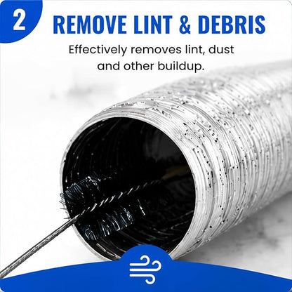 Dryer Lint Brush Vent Cleaner Lint Trap Cleaning Tool Dryer Vent Brush Long Flexible with Wood Handle 27.95Inches Medium Size for Dryer Vent Cleaning DIY Enthusiasts Homeowners (1, PCS)