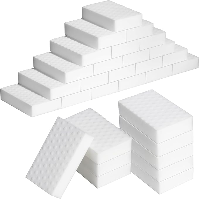 30PCS Magic Sponge Eraser - 2X Density Sponge Foam Cleaning Pads for Kitchen, Bathroom, Furniture, Leather, Floor,Car Cleaning Tool 100x60x20mm