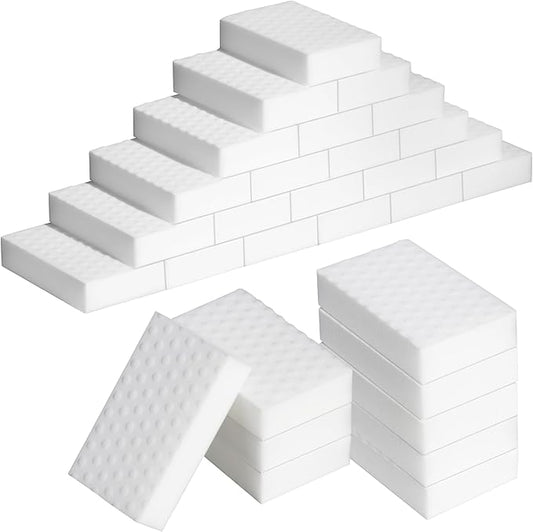 30PCS Magic Sponge Eraser - 2X Density Sponge Foam Cleaning Pads for Kitchen, Bathroom, Furniture, Leather, Floor,Car Cleaning Tool 100x60x20mm