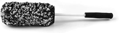 Maxshine Universal 3-Piece Microfiber Wheel Brush Kit (Black) | 14”, 18” & 20” Sizes | Ultra-Soft Lint-Free Heads with Anti-Static | Versatile Car Wheel & Rim Cleaning Brushes for Auto Detailing