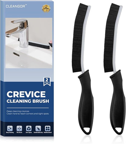 Cleangor Crevice Cleaning Brushes, Cleaner Scrub Brush Tool for Hard to Reach Tight Space, Home Essentials, Cleaning Supplies for Shower, Bathroom, Kitchen, Toilet, Window