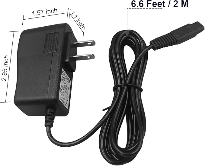 9V Charger for Electric Spin Scrubber, Compatible with LABIGO Cordless Spin Scrubber LA1 Pro, Replacement for Voweek VWS211 Power Cord Adapter