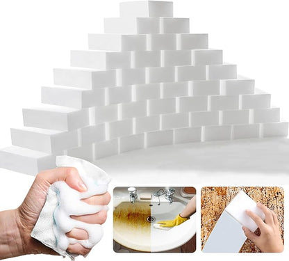 Magic Sponge Eraser, 50Pack Melamine Sponge Foam Bulk Sheets Cleaning Pads, Multi-Functional Household Cleaning Sponges for Dish, Kitchen, Stove, Bathtub, Sink, Furniture