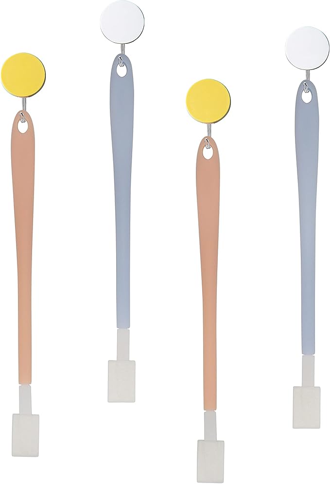 Disposable Toilet Brush Set Groove Cleaning Bursh Contains 2 Handles and 50 Toilet Brush Refill Heads Crevice Cleaning Brush Toilet Swab Toilet Scrubber Cleaning Brush Bathroom Toilet Cleaning Tools