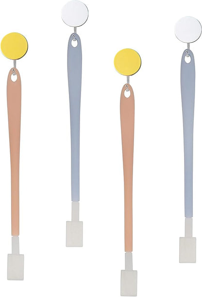 Disposable Toilet Brush Set Groove Cleaning Bursh Contains 2 Handles and 50 Toilet Brush Refill Heads Crevice Cleaning Brush Toilet Swab Toilet Scrubber Cleaning Brush Bathroom Toilet Cleaning Tools