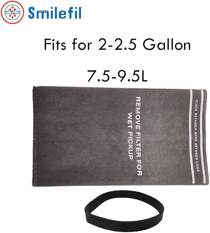 12 Pack 9-38737 Dust Cloth Filter Bag Wet Dry Vacuum Bags for Craftsman 2 to 2.5 Gallon Shop Vacuums and Powerhead Bucket Vac, 12 Shop Vacuum Bags With 4 Retaining Bands