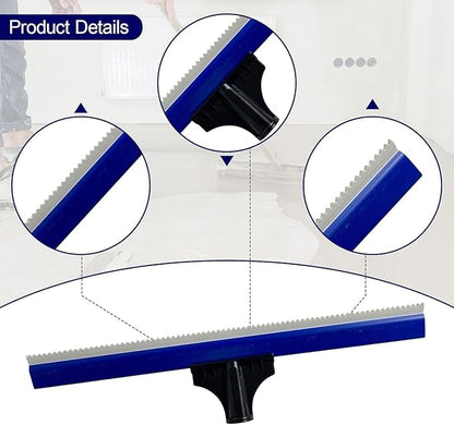 Squeegee for Epoxy Floor Notched Serrated Flat Soft Rubber Rake Cement Painting Coating Tool Easy to Use Smooth and Efficient, 40cm (40cm)