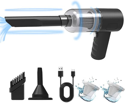 Portable Car Vacuum Cleaner, Handheld Wireless Mini Vacuum, Compact Dust Buster with 2-in-1 Nozzle, Detachable Washable Filter, Handheld Vacuum for Home,Car, Office Desk, Keyboards