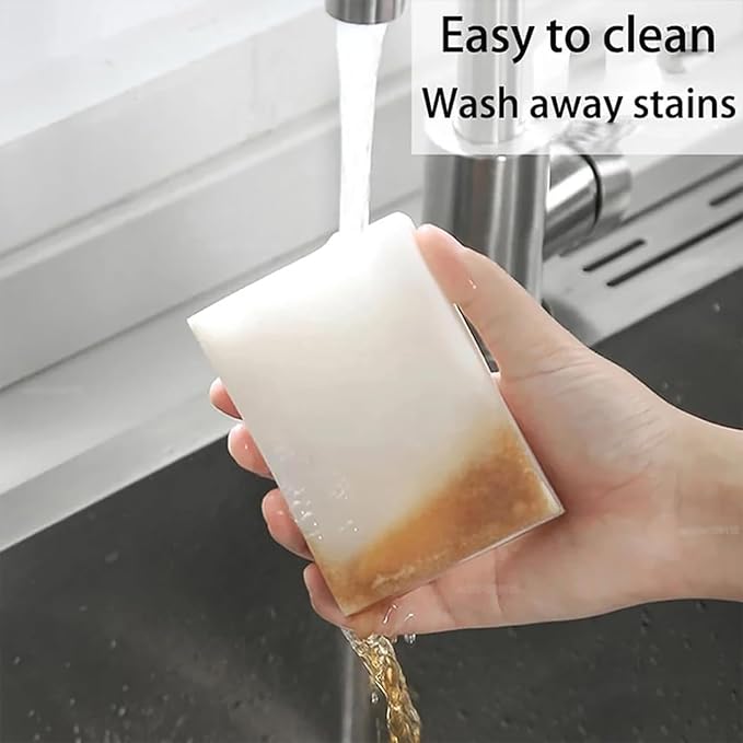 50 Pack Magic Cleaning Eraser Sponges, Multi-Purpose White Melamine Foam Blocks, White