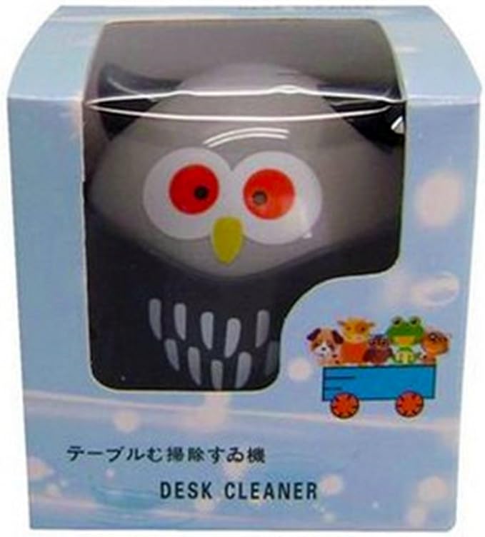 Portable Cartoon Mini Owl Table Dust Vacuum Cleaner Table Cleaning Assistance Keyboard Cleaning Dust Sweeper for Home Office by VESIPA