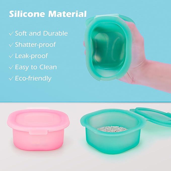 AIDIMMING Shampoo Bar Holder,Travel Soap Case is Perfect for Holding Round Soap, Silicone Soap Bar Container with Drainage Pad, Bar Soap Box with Lid (Green)