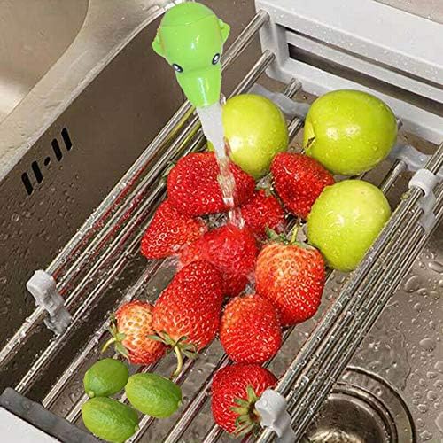 CARNAVAL Stainless Steel Kitchen Drying Rack, Retractable Drain Basket with Adjustable Armrest, Over The Sink Dish Drying Rack