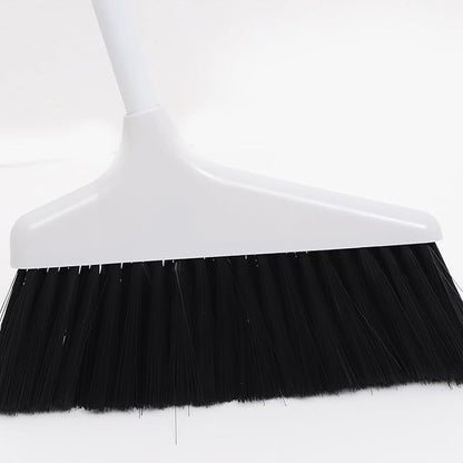 Lurrose Broom and Dustpan Set Heavy Duty Floor Cleaning Kit with Soft Bristles and Ergonomic Long Handle for Home Kitchen Tile and Hardwood Surfaces
