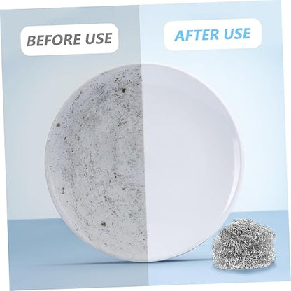 Alipis Stainless Steel Kitchen Cleaning Balls Scourers for Pots Pans Dishes Dish of High Scrubbing Pads for Thorough Kitchen Cleanliness