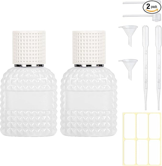 2 Pack Refillable Spray Perfume Bottles, 30ML Thick Glass Empty Perfume Bottles, Perfume Atomizer Travel Cologne Sprayer Bottles