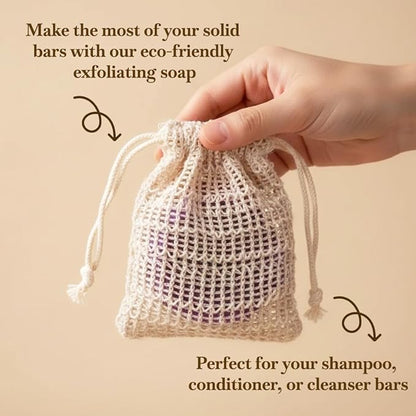 Natural Soap Saver Bag – Exfoliating Sisal Pouch for Bar Soaps