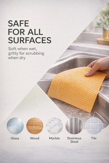 Swedish Dish Cloths 10 Pack – Super Absorbent Reusable Cleaning Cloths, Eco Friendly Biodegradable Kitchen Towels, Alternative to Paper Towels for Dishes, Counters & Home Cleaning