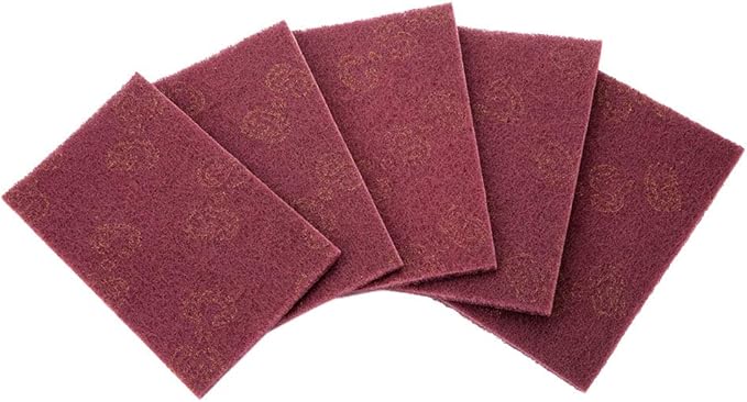 5pcs Industrial Abrasive Sponge Scourer Pads – Coarse Green Finishing Pads for Heavy-Duty Cleaning, Surface Prep & Rust Removal – Professional Grade Cleaning Sponges