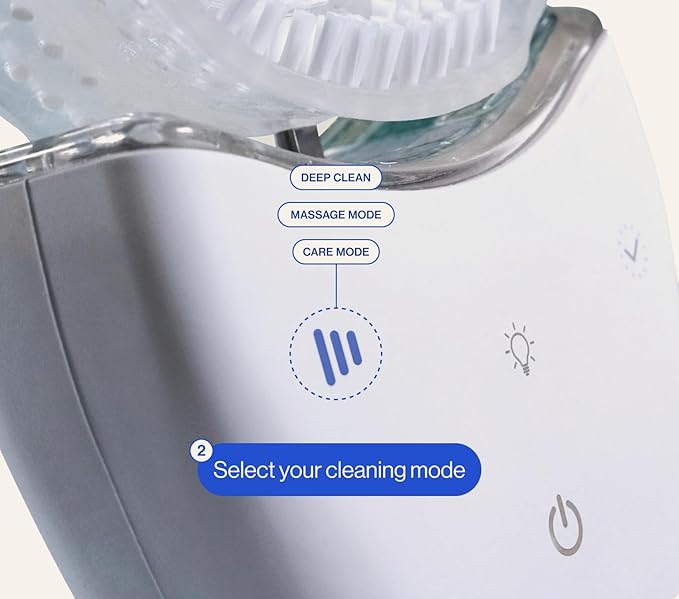 Autobrush Sonic Pro Electric Toothbrush – Only ADA Accepted U-Shaped Brush, Clinically Proven Up to 5.1X Better Cleaning, 30-Second Full Mouth 360 Clean, Rechargeable, Waterproof, White, Women's Small