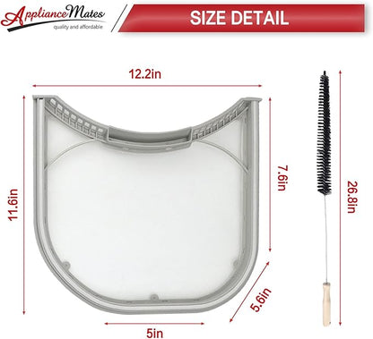 APPLIANCEMATES 5231EL1003B Dryer Lint Filter with Felt Seal Compatible for Lg and Ken-more Dryer Lint Screen Replacement Part # 1266857, AP4440606 Includes Clothes Dryer Lint Vent Trap Cleaner Brush