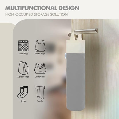 Plastic Bag Holder, Wall Mount Grocery Bag Holder for Plastic Bags Storage, Cotton Shopping Garbage Sack Organizer, Large Trash Bag Dispenser for Home Kitchen Decor
