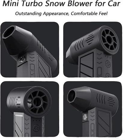 2026 Upgrade Snow Removal for Cars 130,000 RPM Mini Snow Blower for Car Snow Master Pro Led Turbo Blower,4-Speed Adjustable Turbo Electric Portable Hand Held Car Remover for Vehicle and Home Cleaning