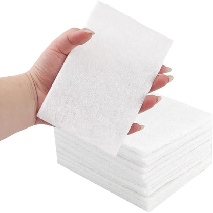 12PCS White Non Woven Pads & Non Scratch Scrubbing Pads 4x6 Inch Light Duty Scouring Pad & Abrasive Surface Scrubber Multi Scouring Sponge for Polishing Cleaning Pads Non Abrasive