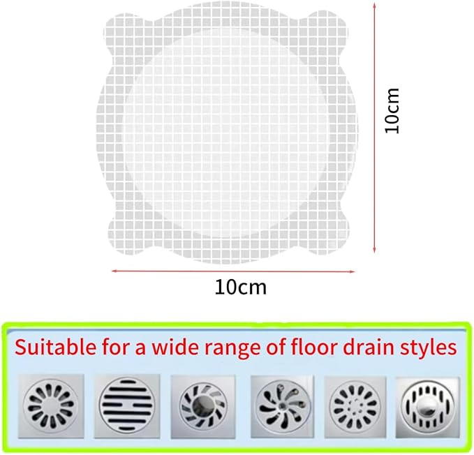 50 Pack Disposable Shower Drain Hair Catcher Shower Drain Hair Collector Drain Hair Catcher for Bathroom Bathtub Kitchen Sink Shower Filter Drain Hair Blocker Prevent Clogs