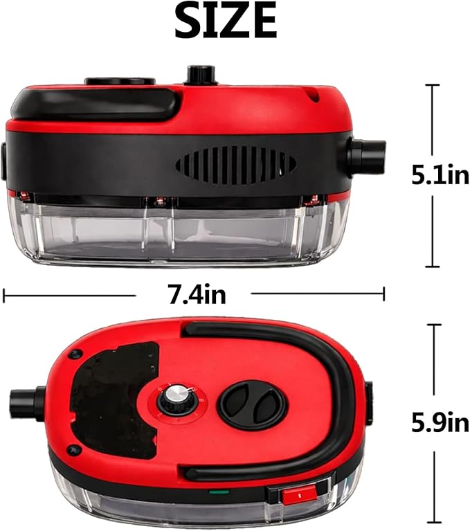 2500w Handheld High-Temperature Pressurized Steam Cleaner,10 In 1 Handheld Pressure Multi Purpose Cleaner, for Car Engine Furniture, Kitchen, Bathroom,Home Use (Red)