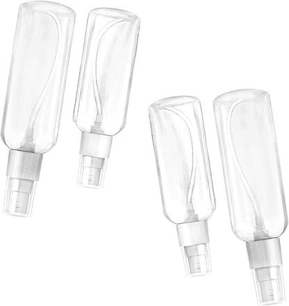 HAALII Small Spray Bottle, Spray Bottles, Clear Empty Fine Mist Plastic Mini Travel Bottle Set, Small Refillable Containers, 2 * 50ml, 2 * 100ml