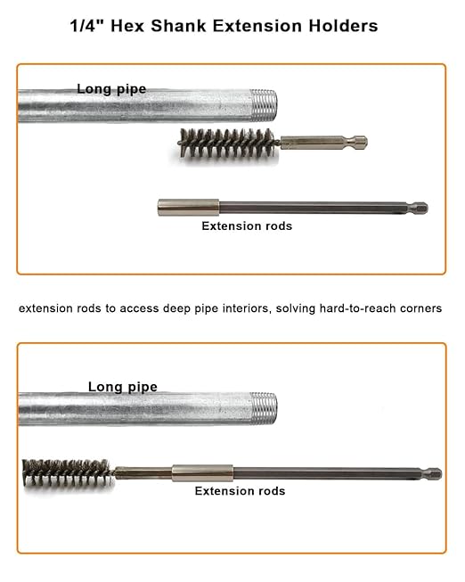 Wire Brush for Drill Set - 8 Types of Drill Wire Brush, Drill Stainless Steel Bore Brush Attachments for Cleaning Metal Fit for Power Drill(8, 10, 12, 15, 17, 19, 22, 25mm)