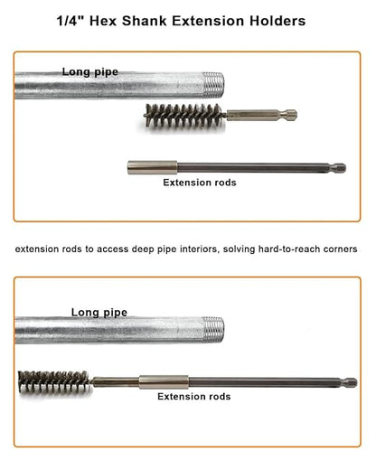 Wire Brush for Drill Set - 8 Types of Drill Wire Brush, Drill Stainless Steel Bore Brush Attachments for Cleaning Metal Fit for Power Drill(8, 10, 12, 15, 17, 19, 22, 25mm)