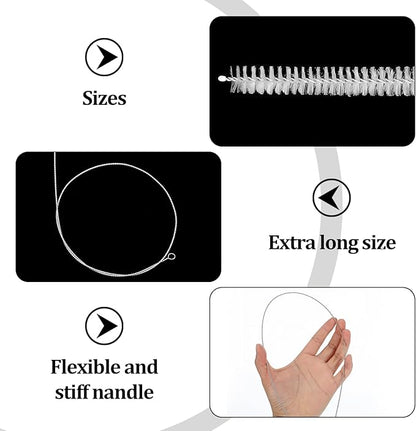 Ymapinc 4Pcs 39.4inches Pipe Cleaners Tube Straw Brush, Extra Long Cleaning Brush for Cleaning Straw Bottle Pipe Cleaners Long Laboratory Catheter