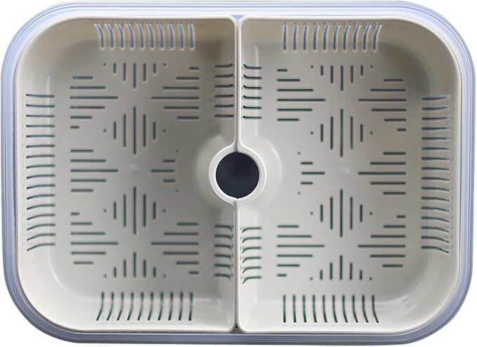 Dual Compartment Cleaning Bin | Compact, Durable, and Highly Functional with Dual Removable Baskets | The Ultimate No-Spill Cleaning Solution
