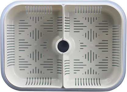 Dual Compartment Cleaning Bin | Compact, Durable, and Highly Functional with Dual Removable Baskets | The Ultimate No-Spill Cleaning Solution
