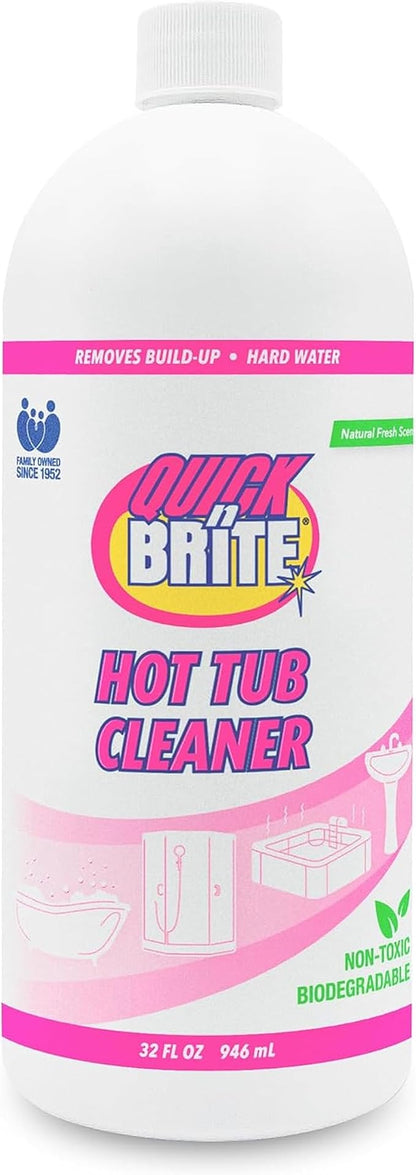 Quick 'n Brite Heavy Duty Hot Tub Cleaner - Non-abrasive Cleaning Gel, 32 oz. (Packaging May Vary)