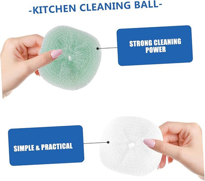 Outanaya 12pcs Kitchen Scouring Ball Washing Pot Ball for Cleaning Safe Scrubbers Kitchen Cookware Random Color