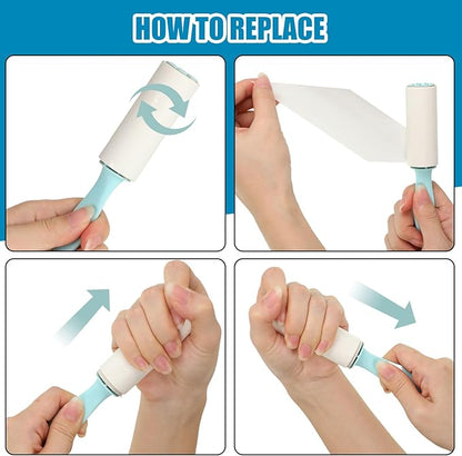 Hushee 50 Pack Mini Lint Rollers 3000 Sheets Travel Size Lint Roller Small Portable Remover for Couch Furniture Clothes Cat Hair Removal 5.9 x 1.1 Inches(Blue)