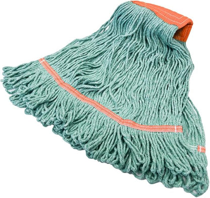 Nine Forty 2-Pack Industrial and Commercial-Grade Looped End Wet Mop Head Refill - Heavy Duty 20 Inch 4-Ply Premium Synthetic Yarn - for Optimal Absorption and Durability - Green (2 Pack, Large)