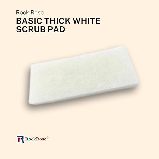 UltraGrip Professional-Grade Thick White Scrub Pad - Heavy-Duty, Multi-Surface, and Stain-Fighting for Deep Cleaning and Tough Messes - (Pack 3 Units)
