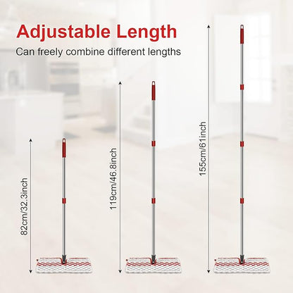 Microfiber Flat Mop Set for Floor Cleaning Ocedar ProMist MAX Dust Mop for Hardwood Floor, Dual-Action Flip Mops Wet & Dry Clean, Adjustable 58" Stainless Steel Mop Handle & 2 Reusable Refills & Base